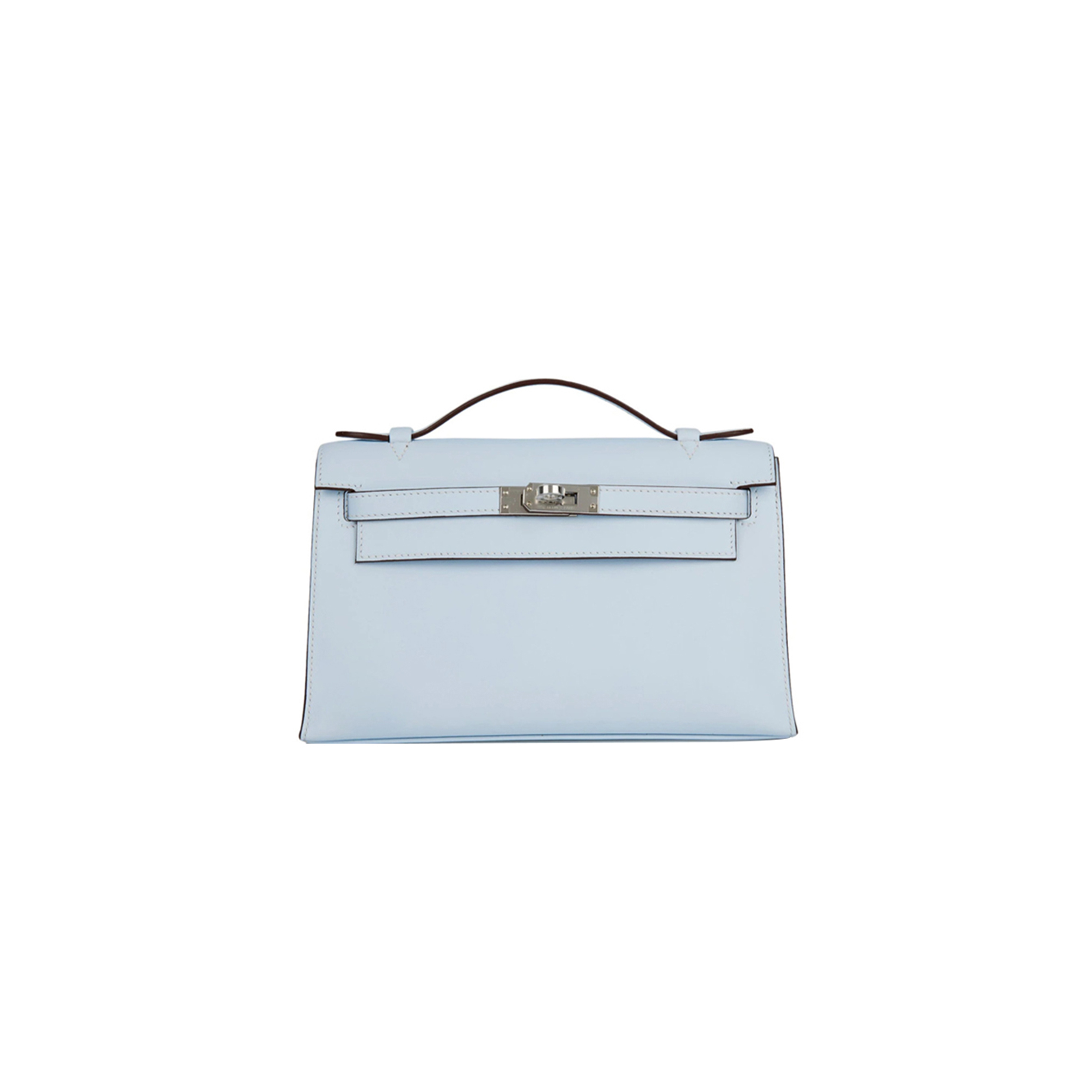 H**mes master kelly bleu brume mini pochette swift (22*14*7cm)